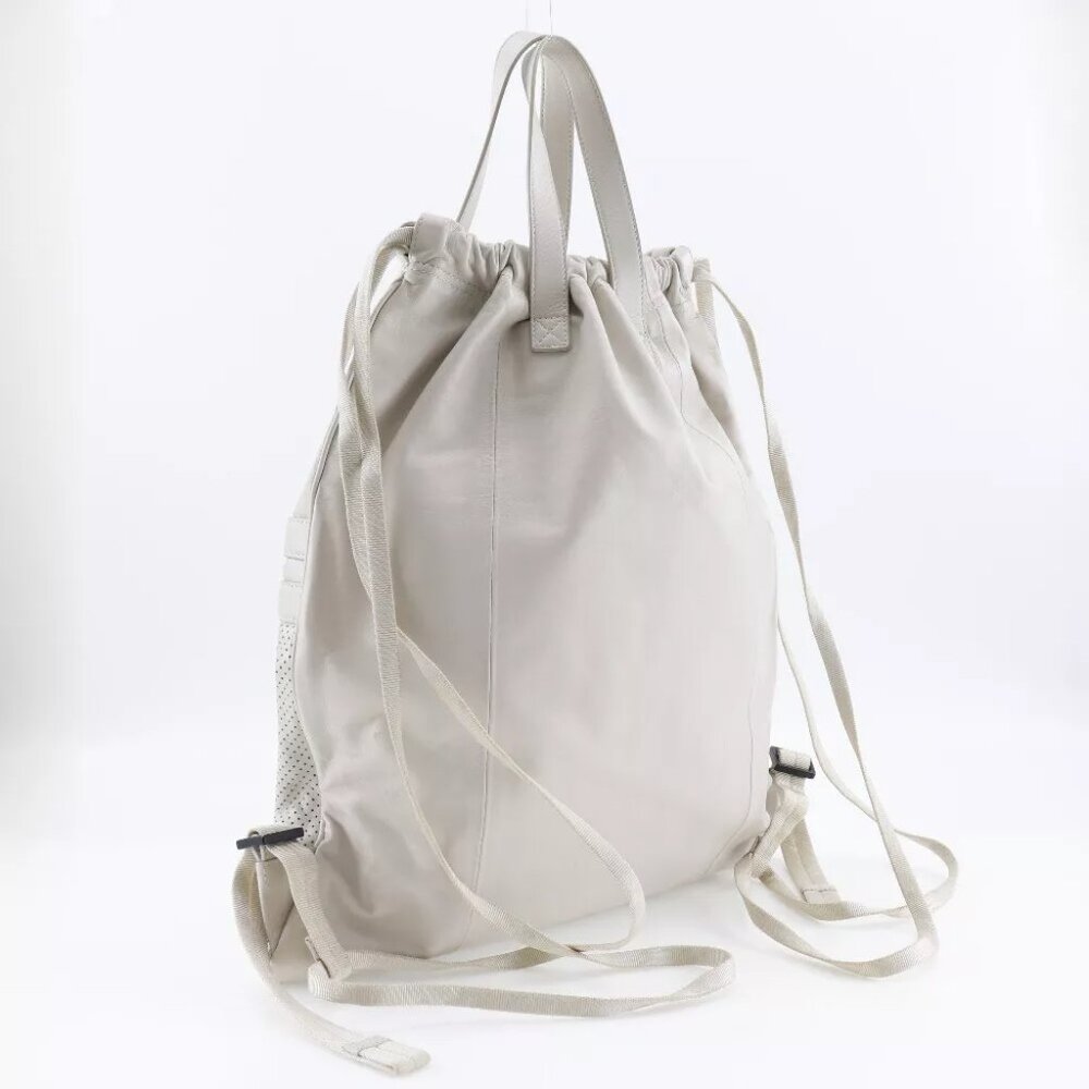 BOTTEGAVENETA Leggero Backpack Daypack 567222 Ivory Calfskin unisex - Picture 10 of 10